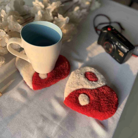 Heart Yin Yan Coaster
