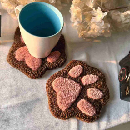 Pink Paw Coasters