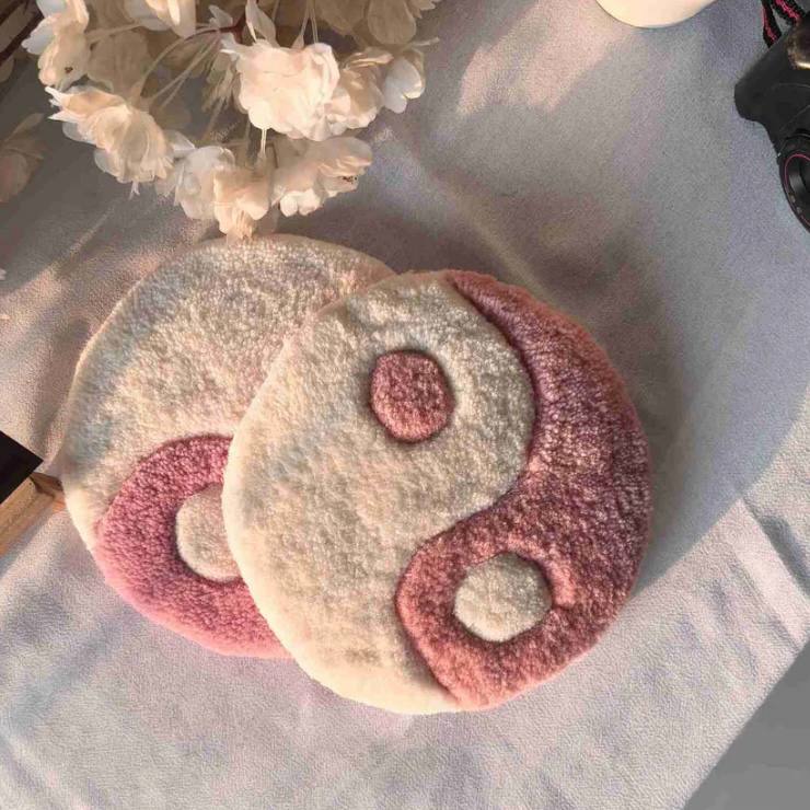 Pink Yin Yang Coasters