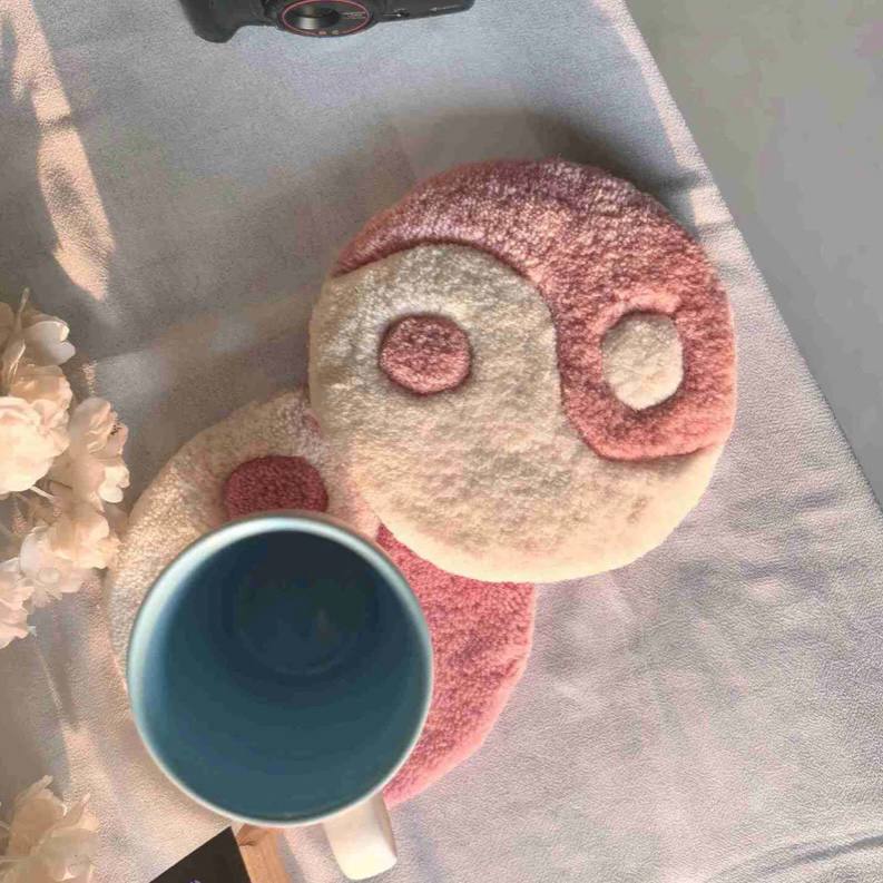 Pink Yin Yang Coasters